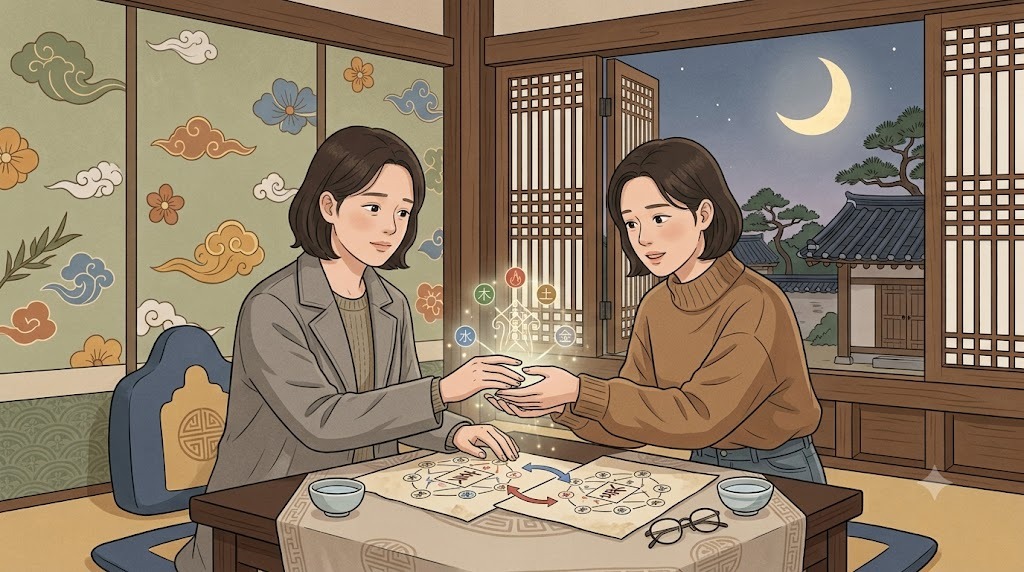 혜숙과 미숙의 갈등은 그들의 사주에서 나타나는 충의 관계와 연결된다. 이들은