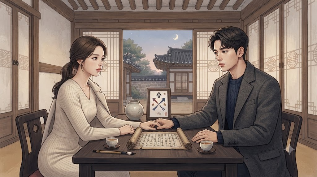 혜린과 준석의 이야기는 사주 해석에서 나타나는 갈등과 선택의 요소를 잘