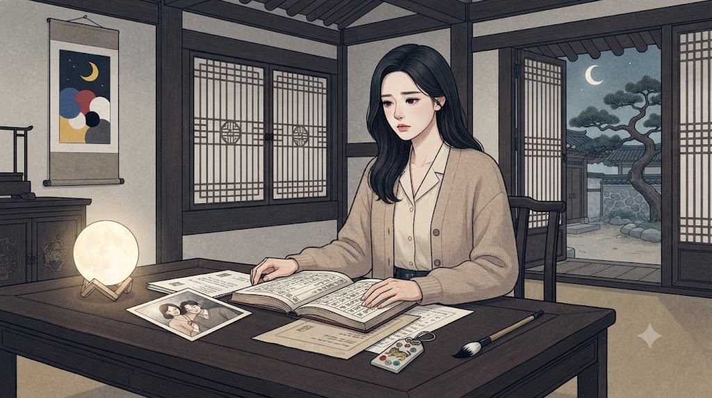 지혜의 이야기는 그녀의 사주와 밀접하게 연결되어 있다. 높은 궁합 점수에도