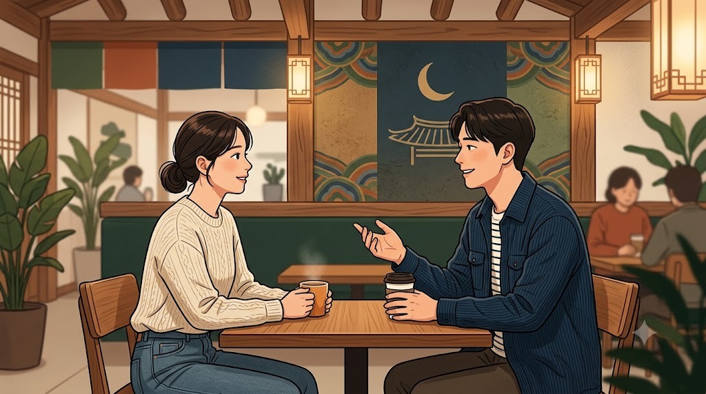 2014년 10월 9일, 서울의 한 카페에서 일어난 이수민과 김태호의 우연한