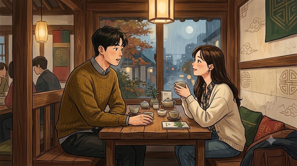 2014년 10월 5일, 서울의 한 작은 카페에서 두 남녀가 운명적으로